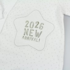 M15936: Baby " Born In 2026" Cotton Sleepsuit (NB-3 Months)